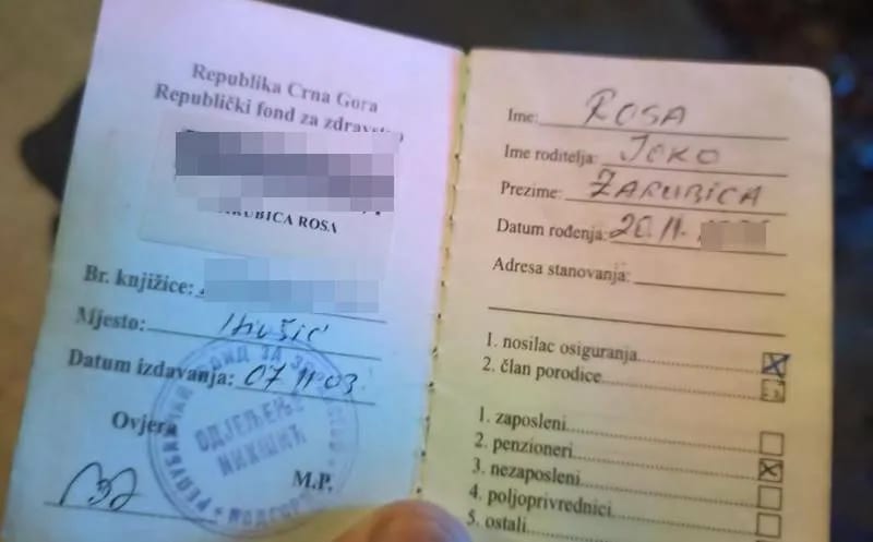 Pronađena zdravstvena knjižica