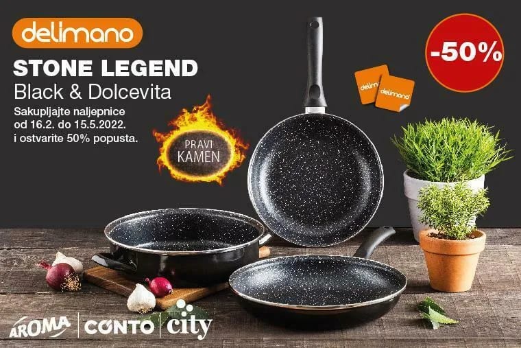 U Aroma, City i Conto marketima - 50 odsto popust na Delimano posuđe