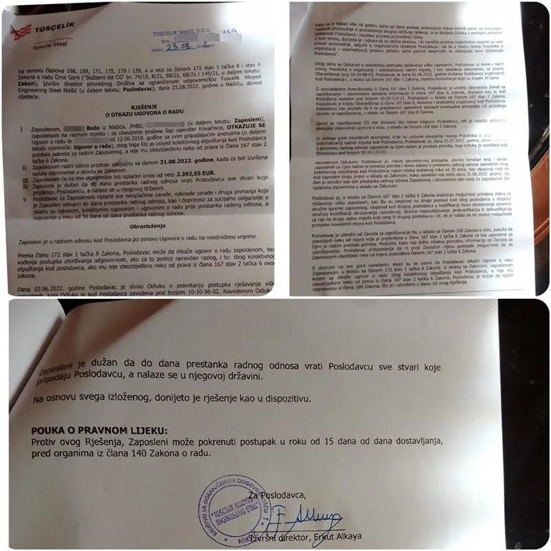 Počeli da uručuju otkaze radnicima Željezare