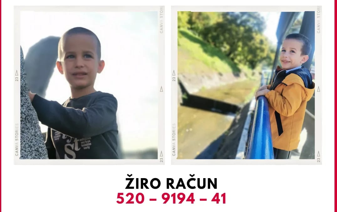 Za liječenje petogodišnjeg Vasilija potrebno 20.000 eura