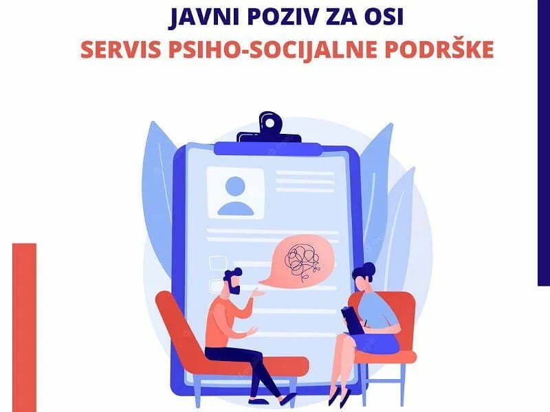 Javni poziv za OSI: Servis psiho-socijalne podrške