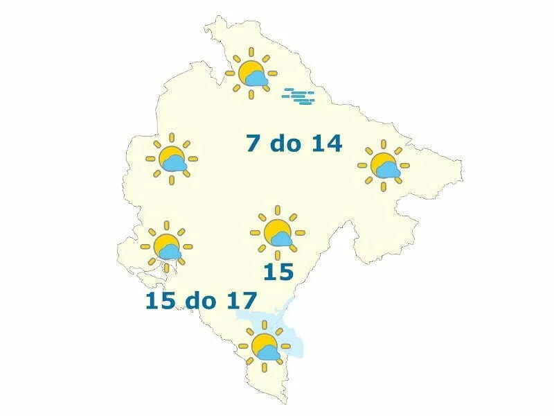 Sjutra pretežno sunčano
