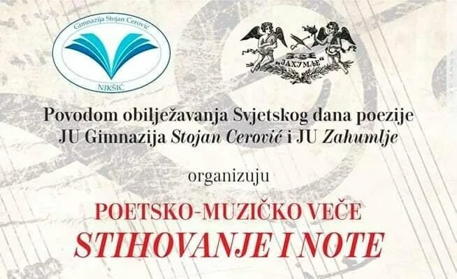 Zahumlje: Poetsko-muzičko veče "Stihovanje i note"