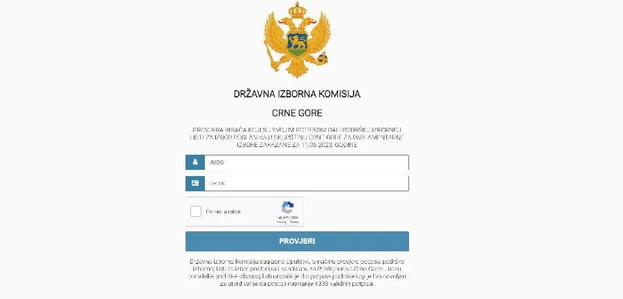 U funkciji aplikacija za provjeru potpisa podrške izbornim listama