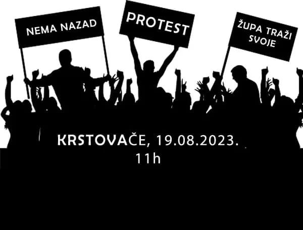 Danas protest Župljana i jednočasovna obustava saobraćaja