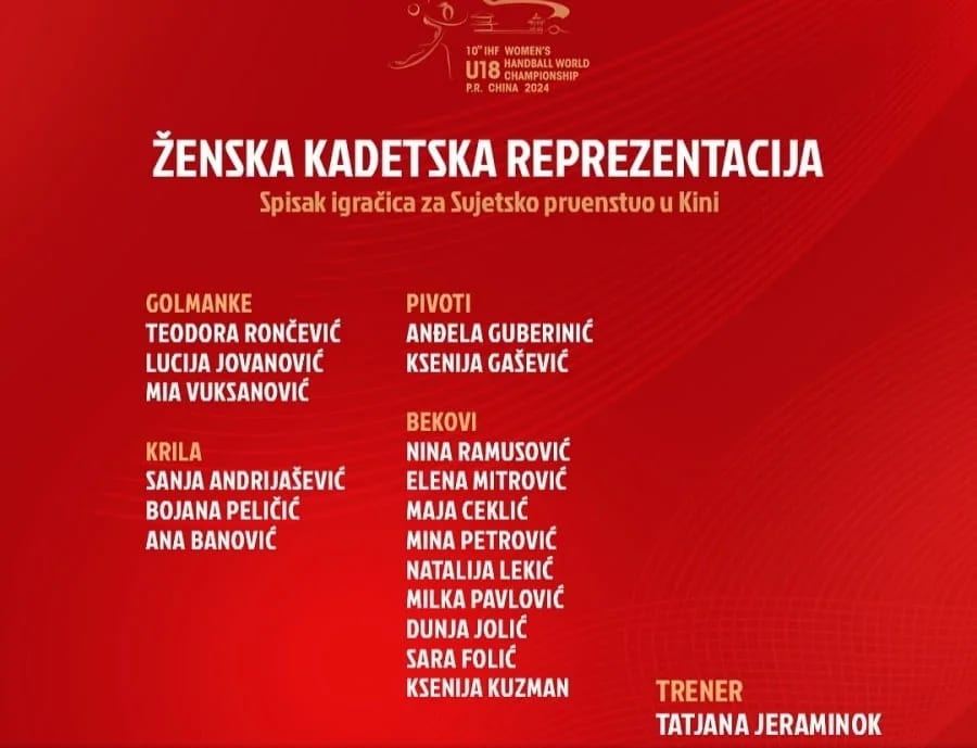 Kadetkinje od sjutra na SP u Kini