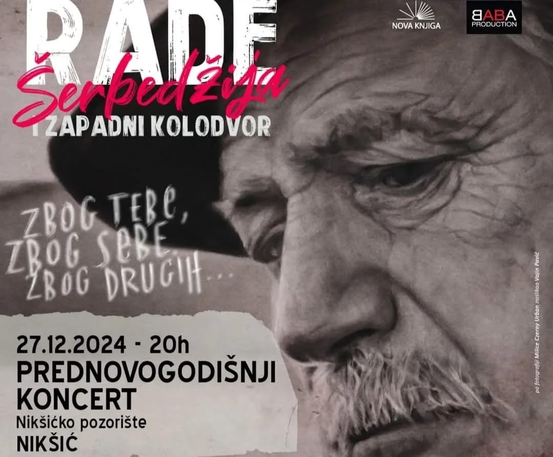 Rade Šerbedžija i grupa Zapadni kolodvor večeras u Nikšićkom pozorištu