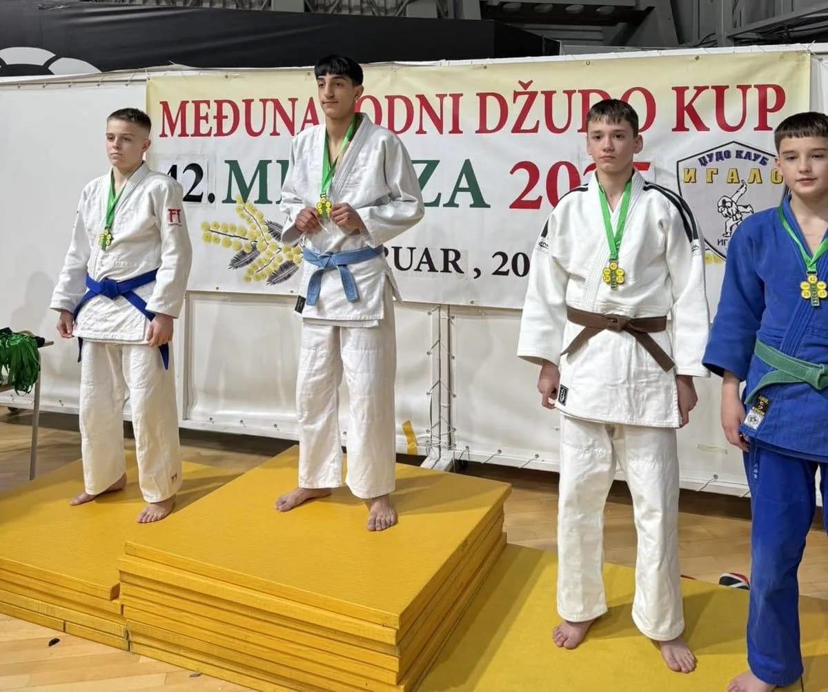 Održan Međunarodni džudo kup "Mimoza 2025": Takmičari "Trebjese" osvojili pet medalja