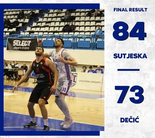Košarkaši Sutjeske savladali Dečić