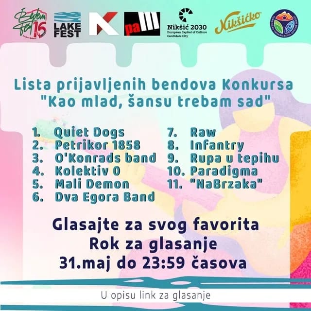 Otvoreno glasanje za mlade bendove koji će nastupiti na Lake festu i Bedem festu
