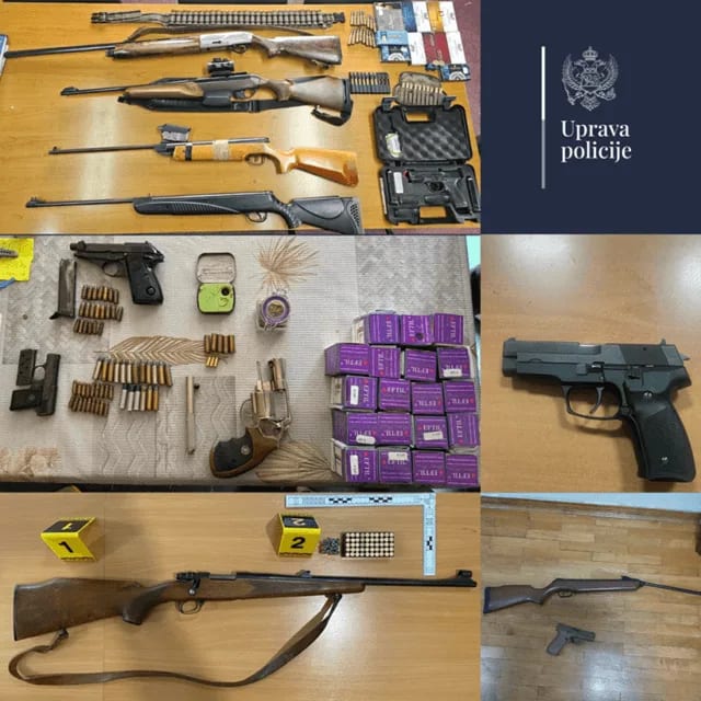 U pretresima na 27 lokacija oduzeto oružje, municija, droga