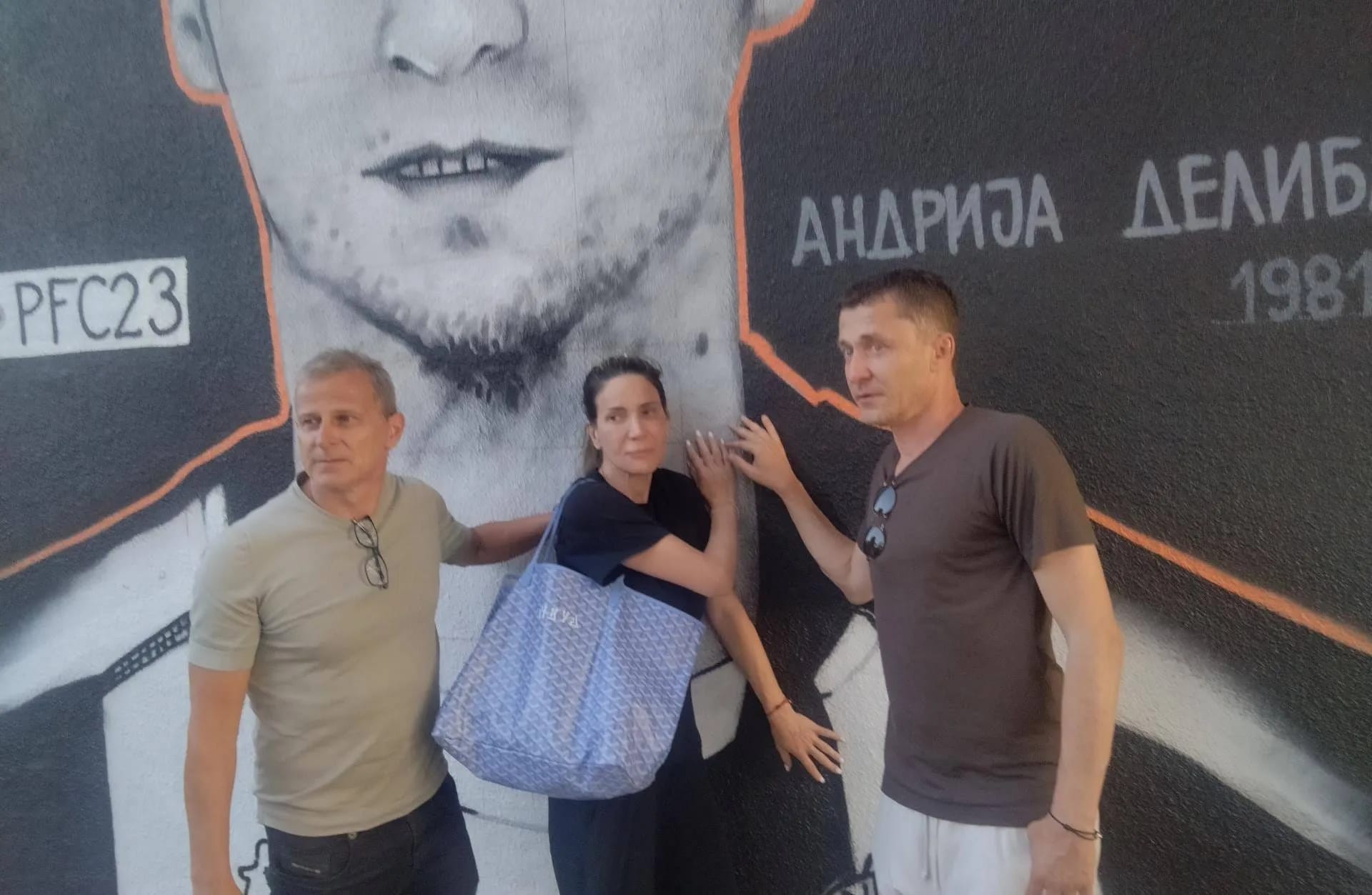 Saša Ilić i Ljubiša Ranković u posjeti porodici Andrije Delibašića