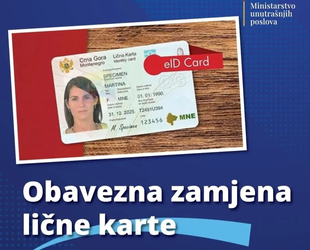 MUP: Građani da zamijene stare lične karte do 30. septembra