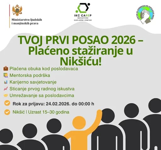 CAREP objavio javni poziv za učešće u programu plaćene obuke na radu