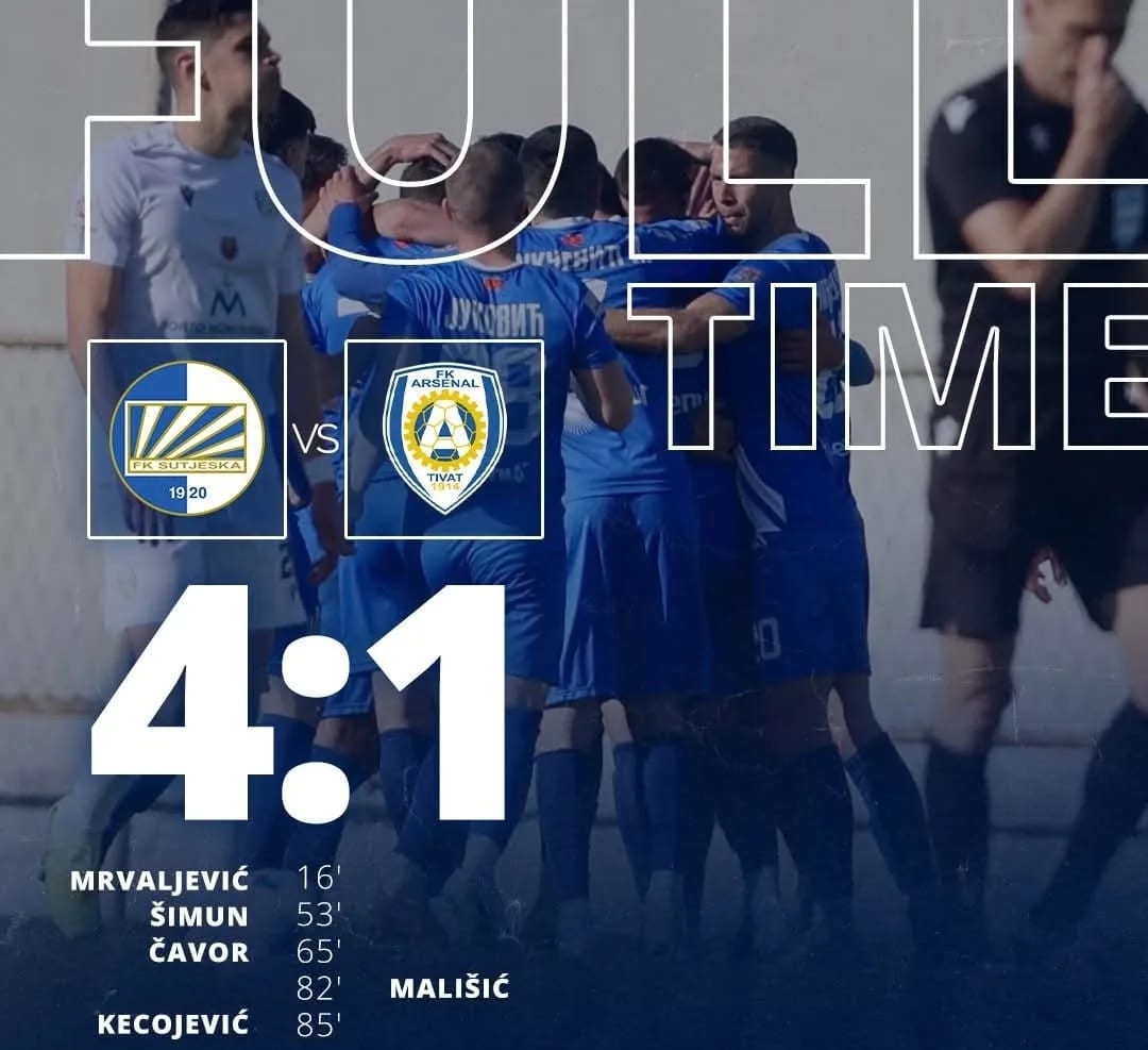 Sutjeska ubjedljiva protiv Arsenala