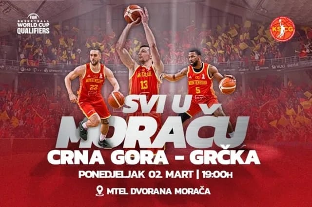 KSCG poziva navijače na utakmicu sa Grčkom: Huk sa tribina je vjetar u leđa momcima