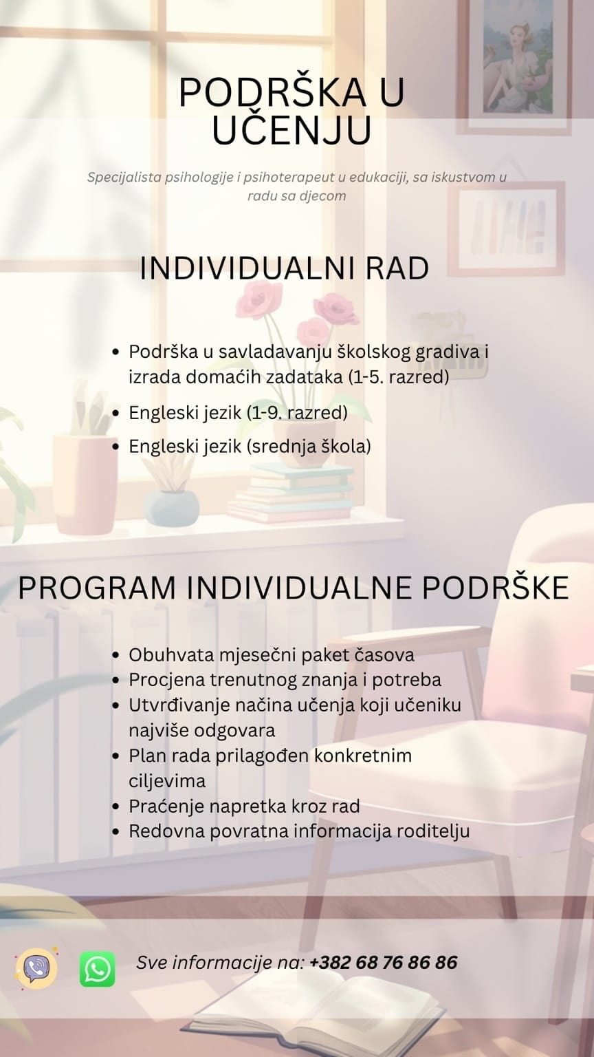 Podrška u učenju engleskog jezika