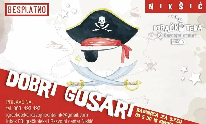U nikšićkoj Igračkoteci ove sedmice prave maske gusara