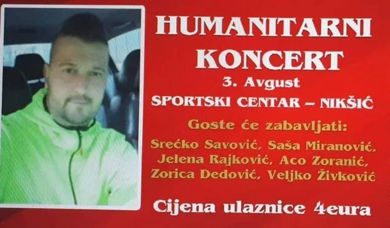 Večeras humanitarni  koncert "Pjesmom za Božidara"