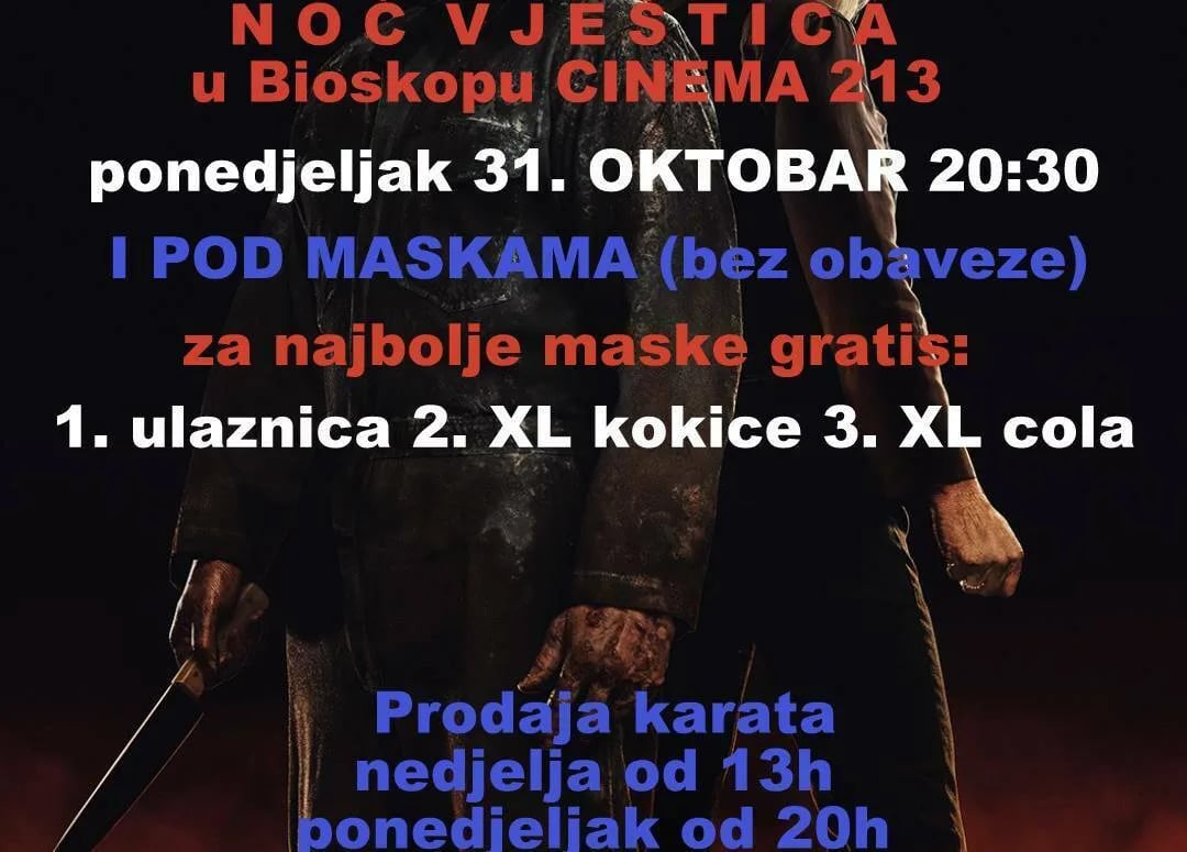 "Noć vještica: Kraj" u Cinemi 213, karte u prodaji