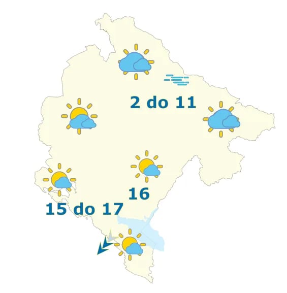 Sjutra promjenljivo oblačno sa sunčanim intervalima