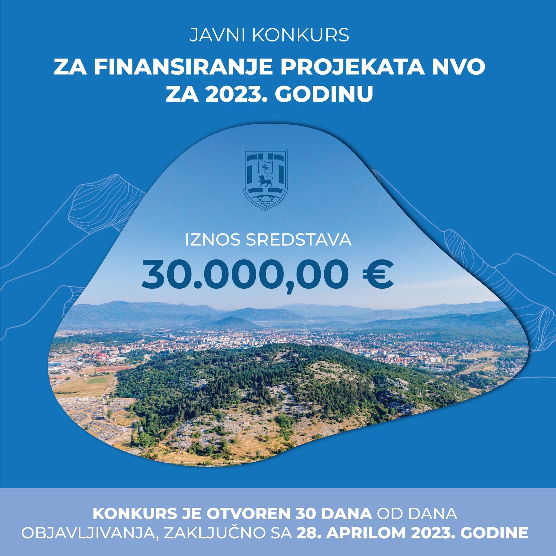 Raspisan Javni konkurs za finansiranje projekata nevladinih organizacija za 2023. godinu