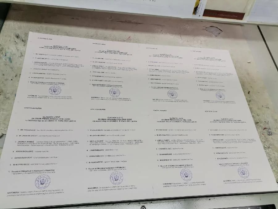 Počelo štampanje glasačkih listića