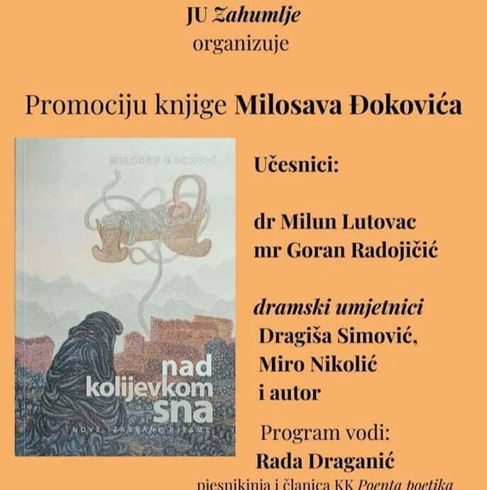 Zahumlje: Promocija knjige "Nad kolijevkom sna"
