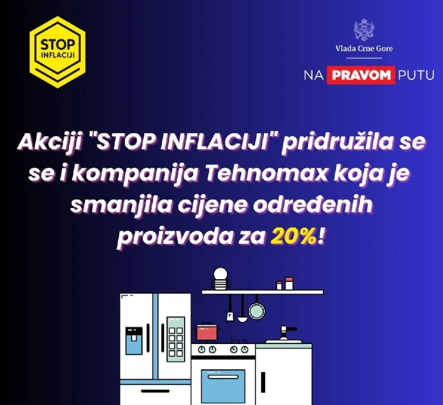 Đurović: Tehnomax se pridružio akciji „Stop inflaciji“