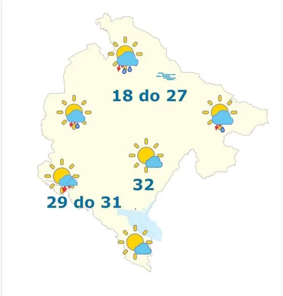 Sjutra popodne moguća kiša