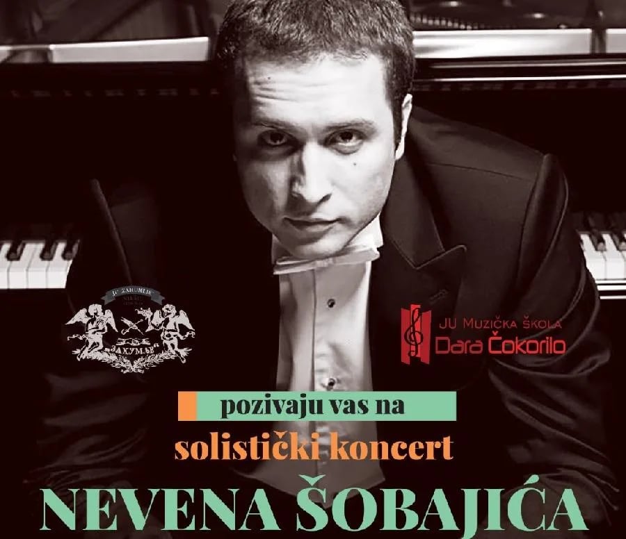 Muzička škola "Dara Čokorilo": Koncert pijaniste Nevena Šobajića