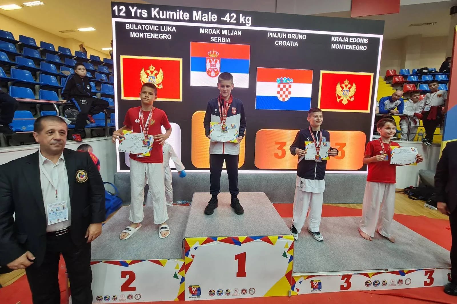 Luka Bulatović vicešampion Balkana u karateu