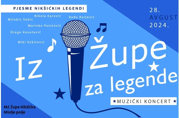 “Pjevamo pjesme nikšićkih legendi” u srijedu u Župi