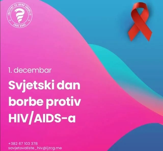 U Crnoj Gori 425 ljudi živi sa HIV-om, od početka godine registrovan 31 slučaj