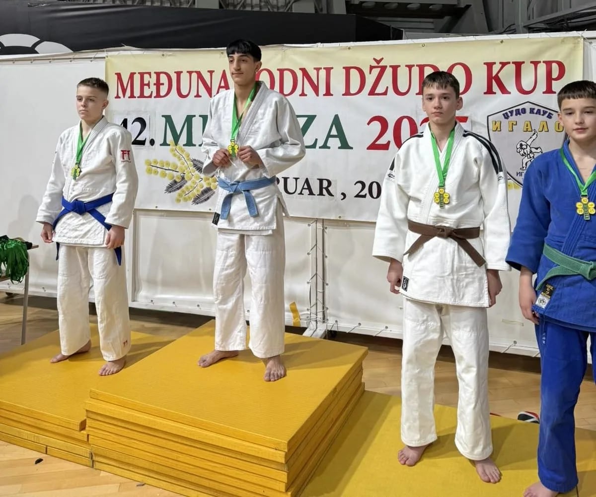 Održan Međunarodni džudo kup "Mimoza 2025": Takmičari "Trebjese" osvojili pet medalja