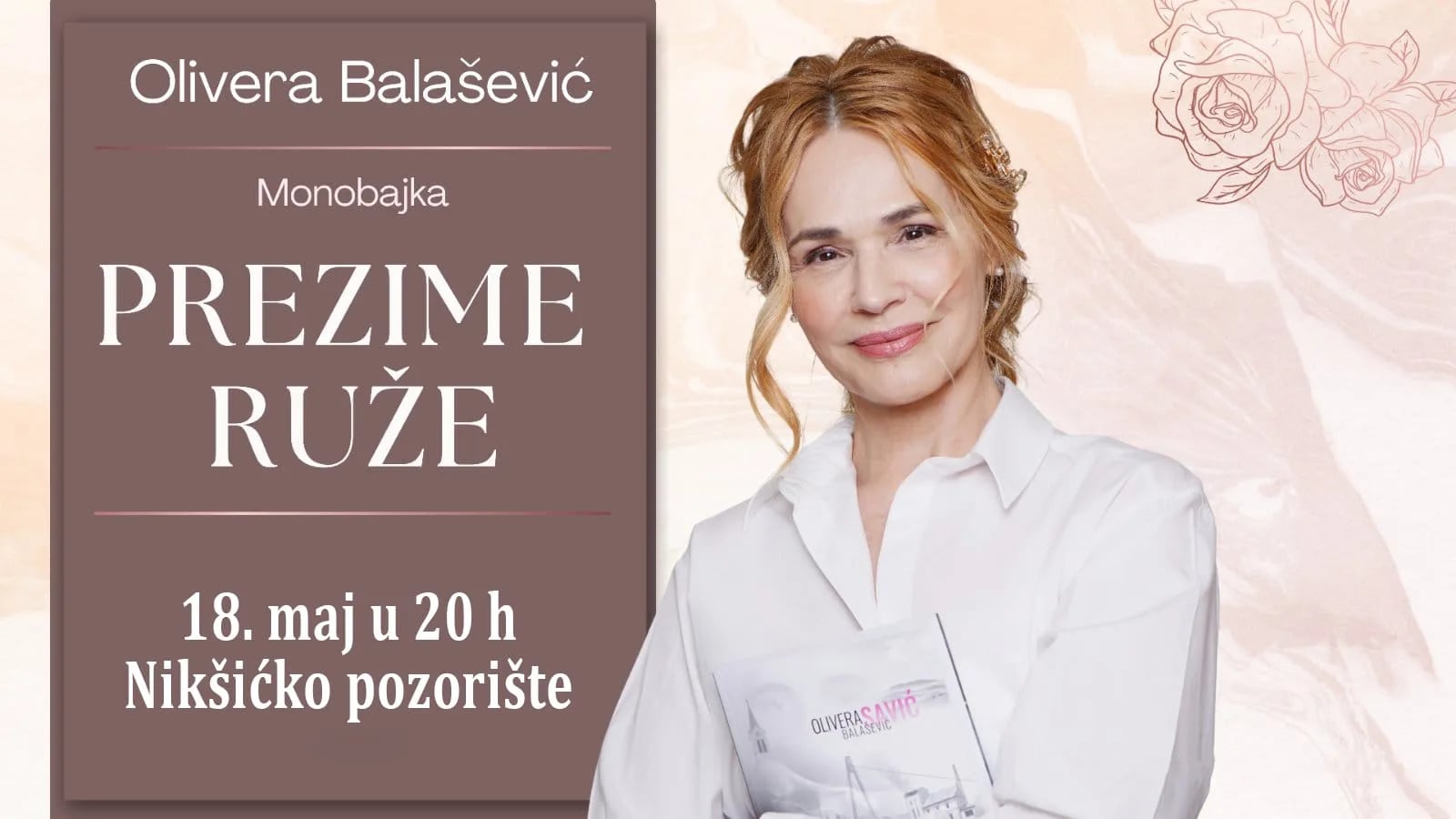 Monobajka „Prezime ruže“ Olivere Balašević na sceni Nikšićkog pozorišta