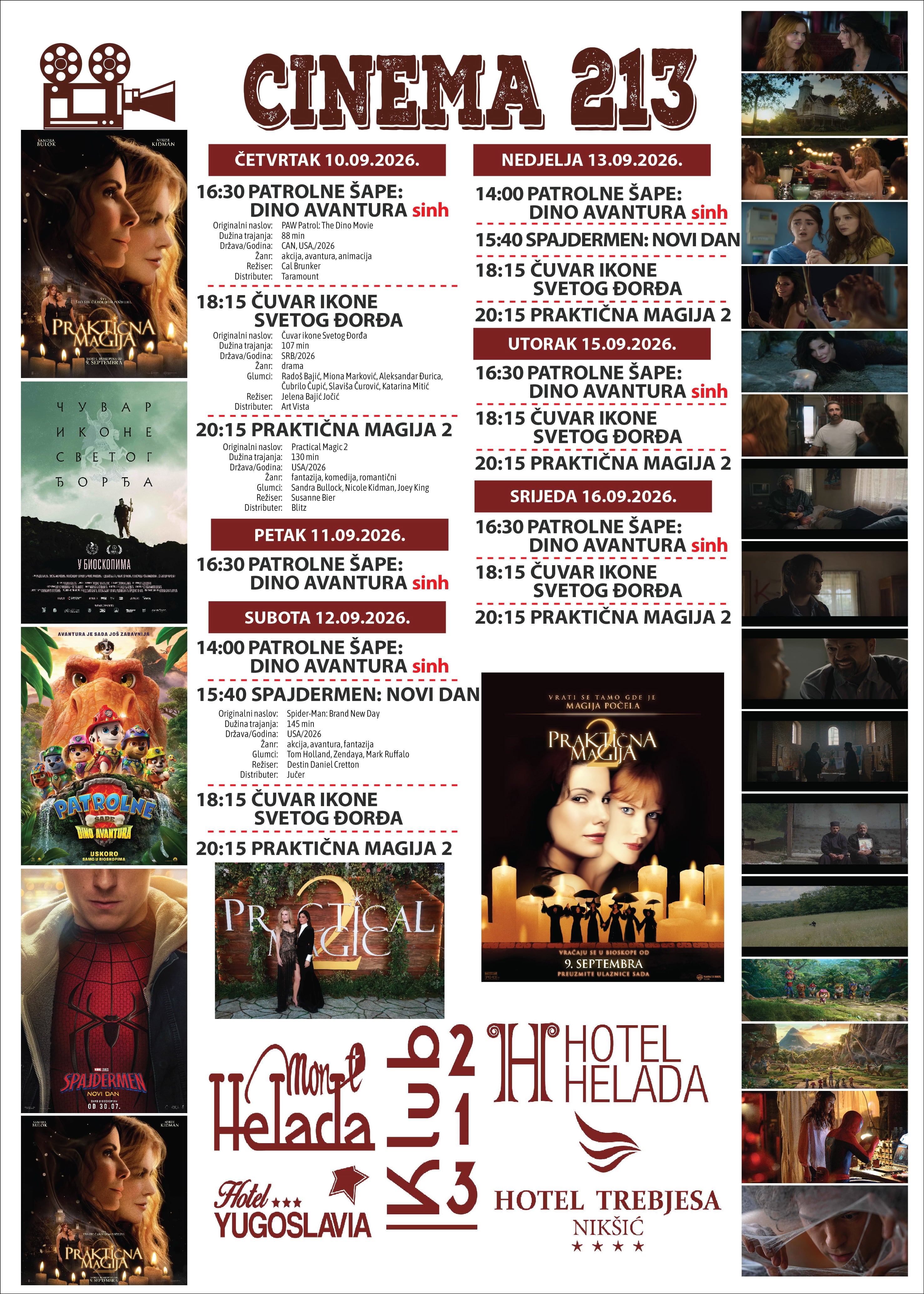 Cinema 213 - novi repertoar