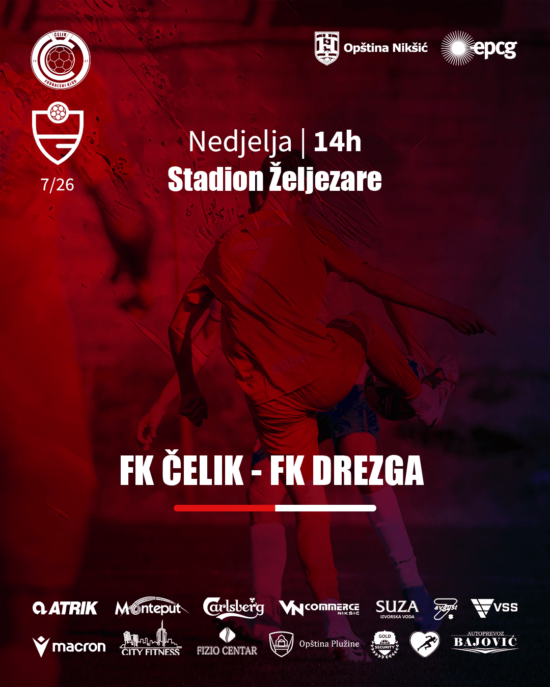 Utakmica 7. kola Regionalne lige FSCG - Centar (Čelik - Drezga)