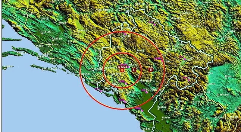 Blaži zemljotres kod Nikšića