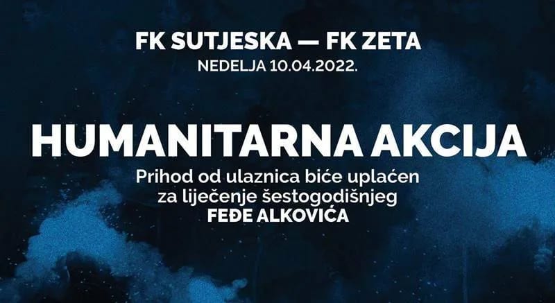 Humanitarna akcija FK Sutjeska: Prihod od ulaznica biće uplaćen za liječenje Feđe Alkovića