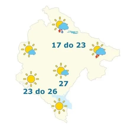 Sjutra pretežno sunčano