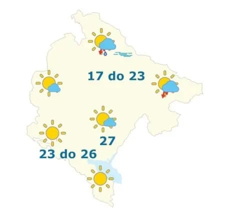 Sjutra pretežno sunčano