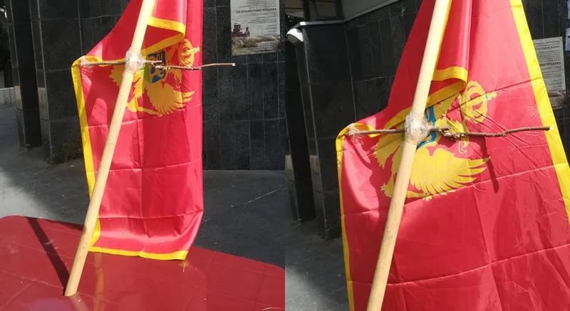 ČITAOCI ŠALJU: Ko je i zašto ovako istakao državnu zastavu? (Foto)