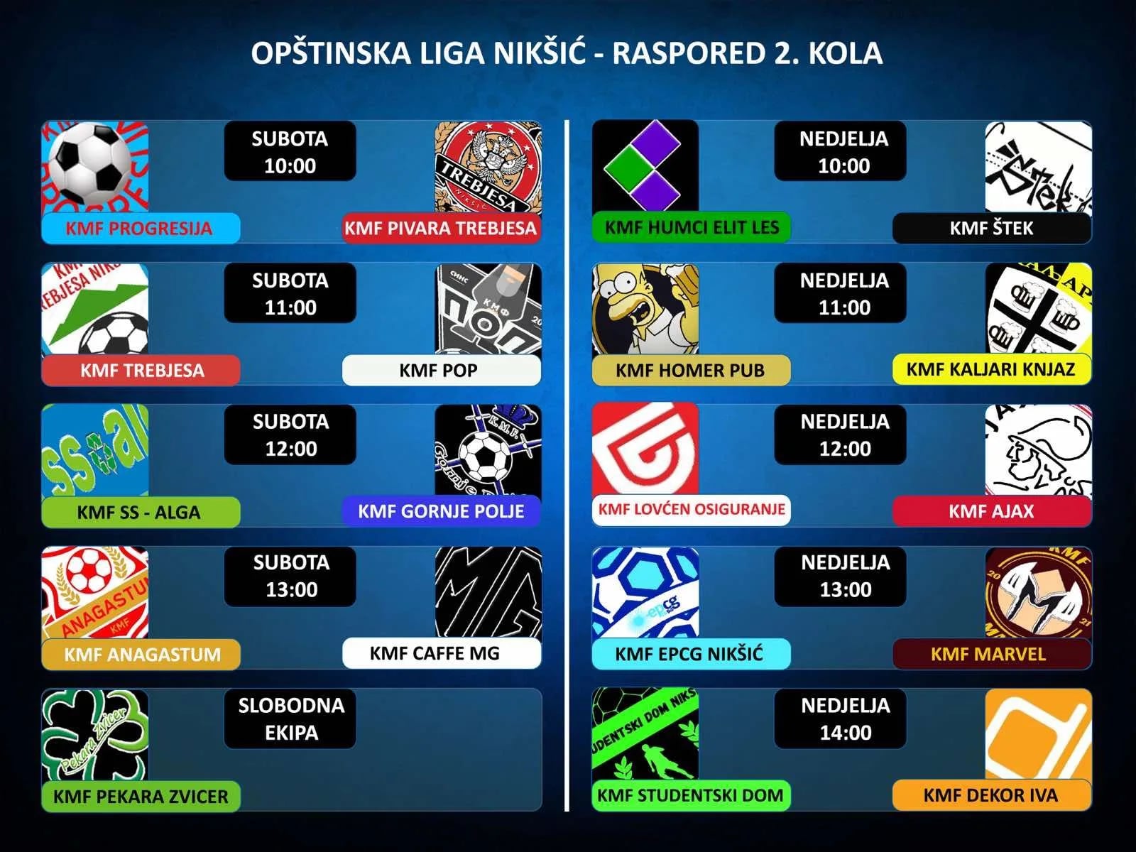 Nastavljeno 2. kolo Opštinske lige