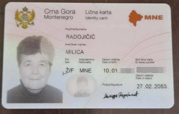 Pronađena lična karta
