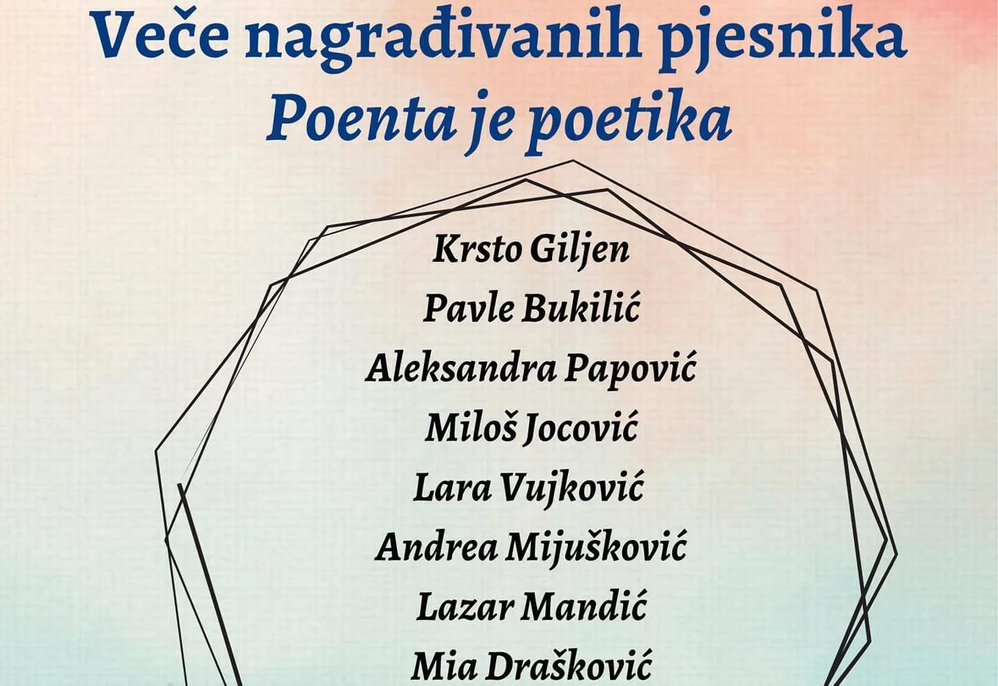 Veče nagrađivanih nikšićkih pjesnika