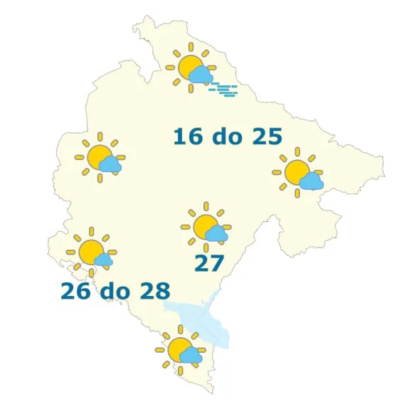 Sjutra pretežno sunčano