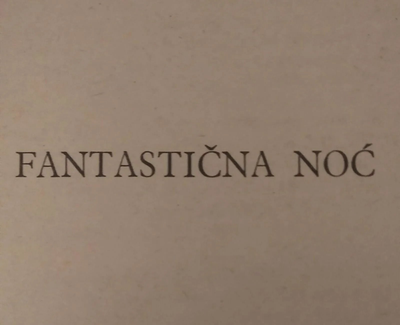Bibliotekar preporučuje - "Fantastična noć"