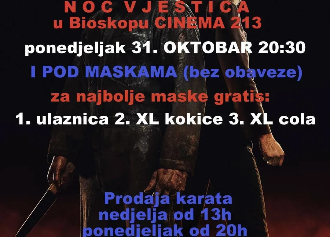 "Noć vještica: Kraj" u Cinemi 213, karte u prodaji