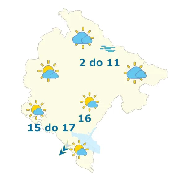 Sjutra promjenljivo oblačno sa sunčanim intervalima
